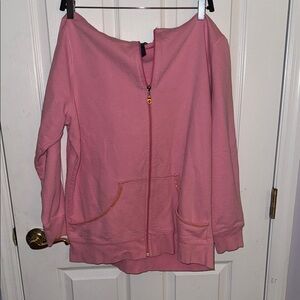 Pink Women's Zip-Up Top